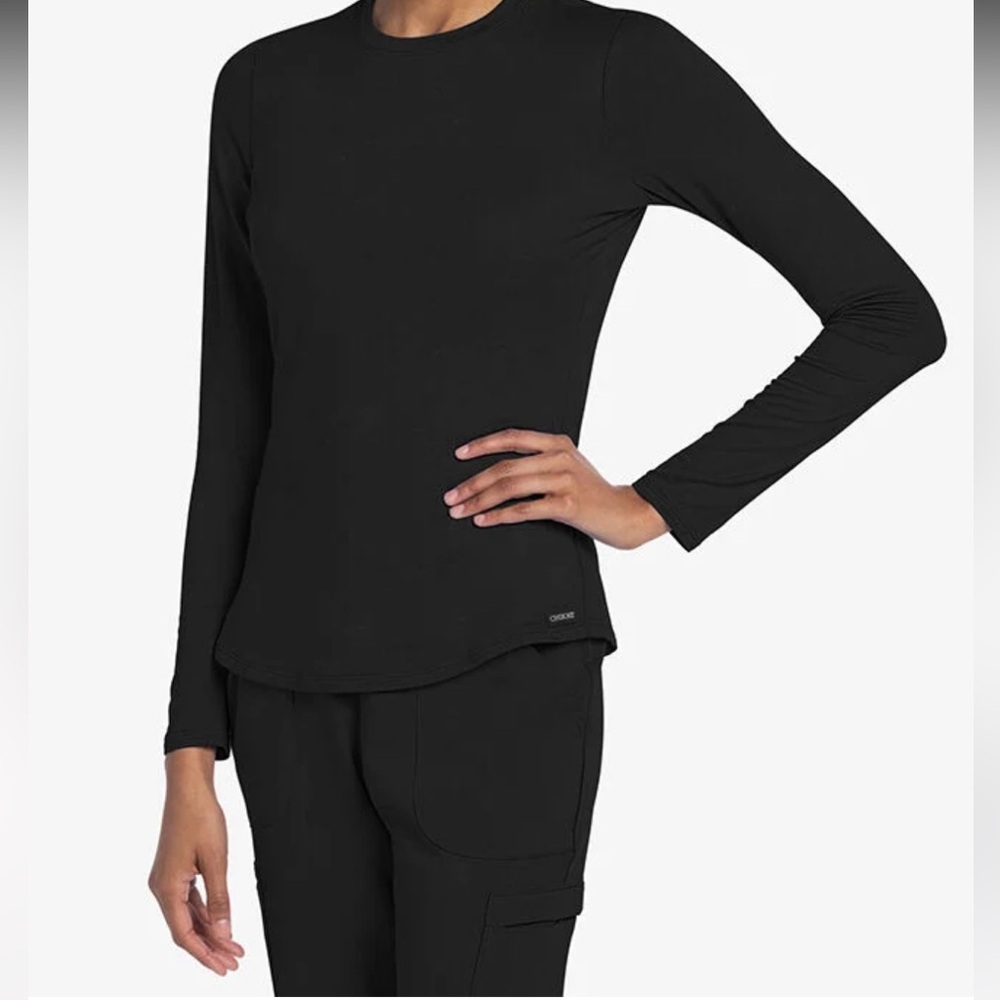 Basics by Cherokee Women's Long Sleeve Underscrub Knit Tee CK773 Size‎ M